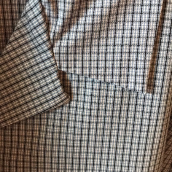 Blue shirt with tiny checks. Plus size - Picture 6 of 6